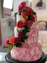Load image into Gallery viewer, Flowers Wedding Cake