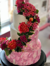 Load image into Gallery viewer, Flowers Wedding Cake