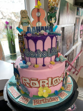 Load image into Gallery viewer, Roblox and Gacha Life Kids Birthday Cake