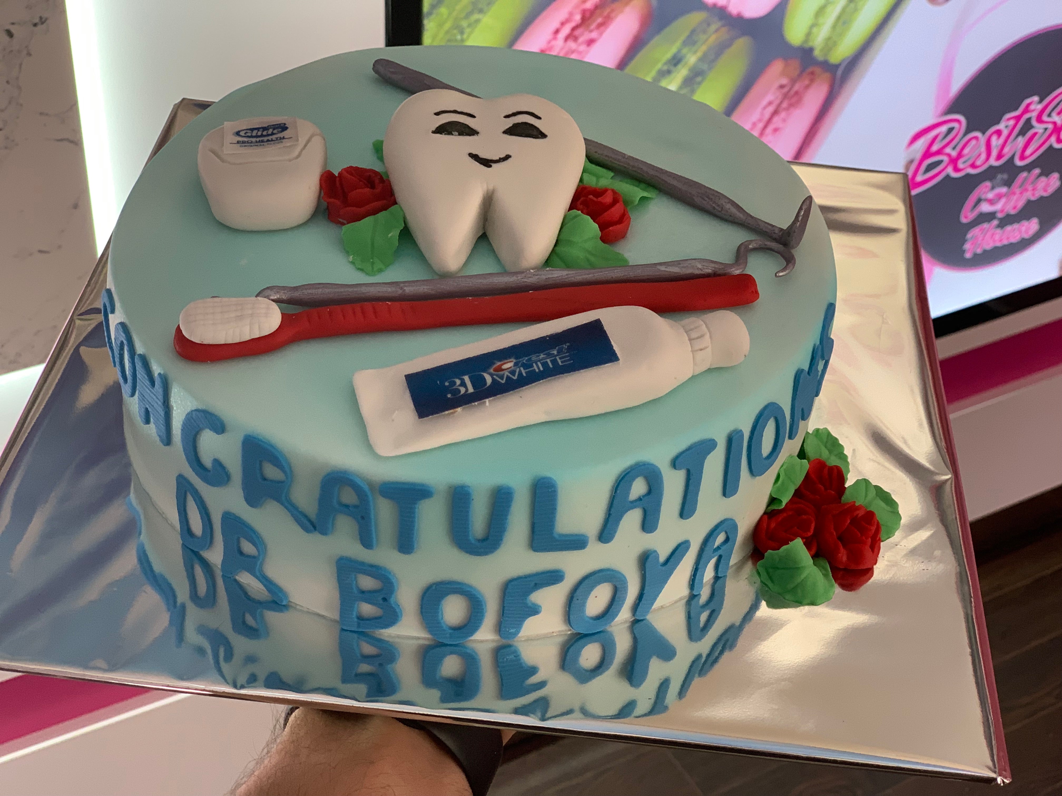 Dental Tooth birthday cake — Birthday Cakes | Dentist cake, Tooth cake, Dental  cake