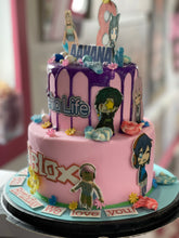 Load image into Gallery viewer, Roblox and Gacha Life Kids Birthday Cake
