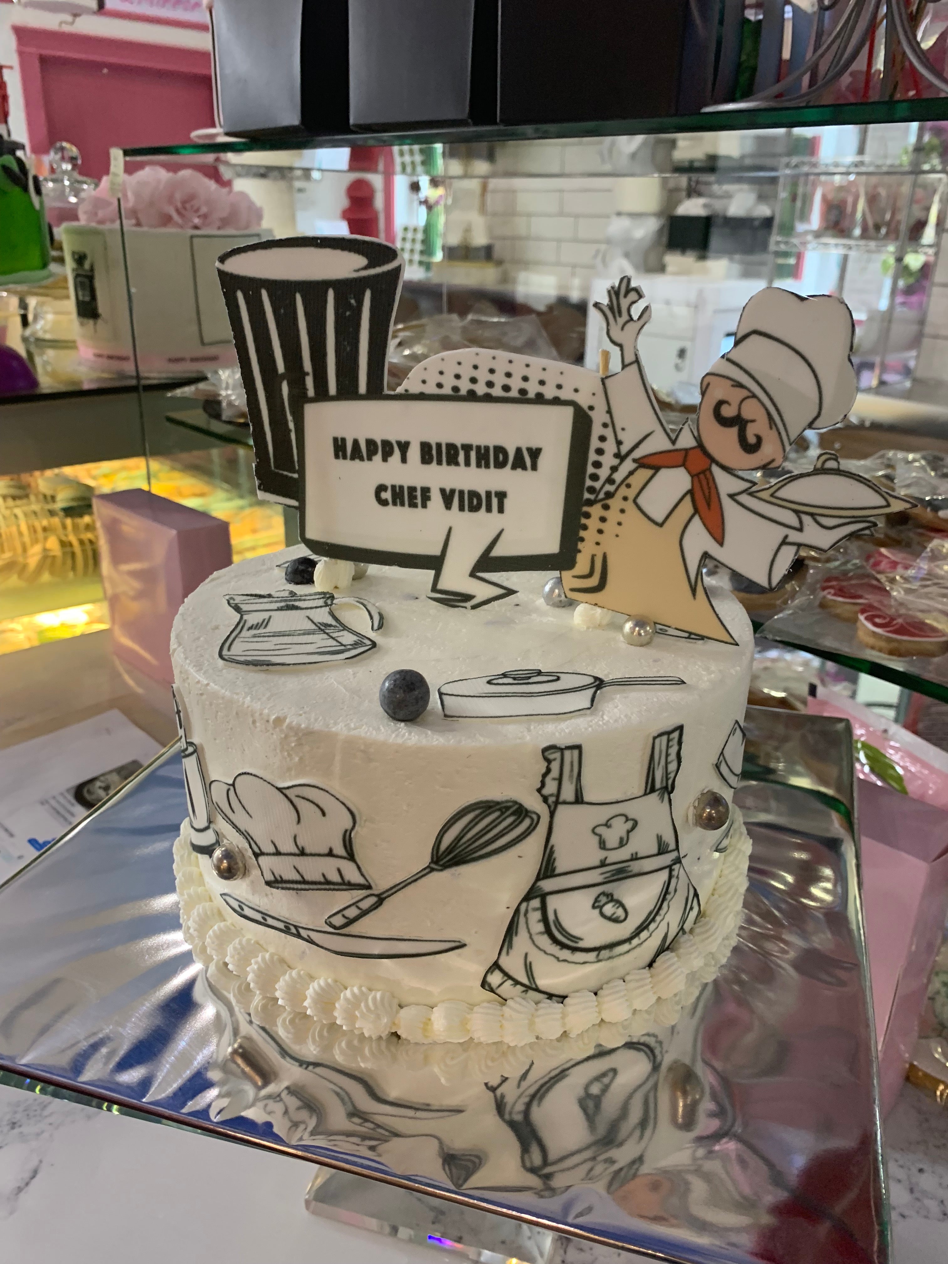 Chef Cook Fondant Birthday Cake Topper Birthday Chef Cake - Etsy Australia