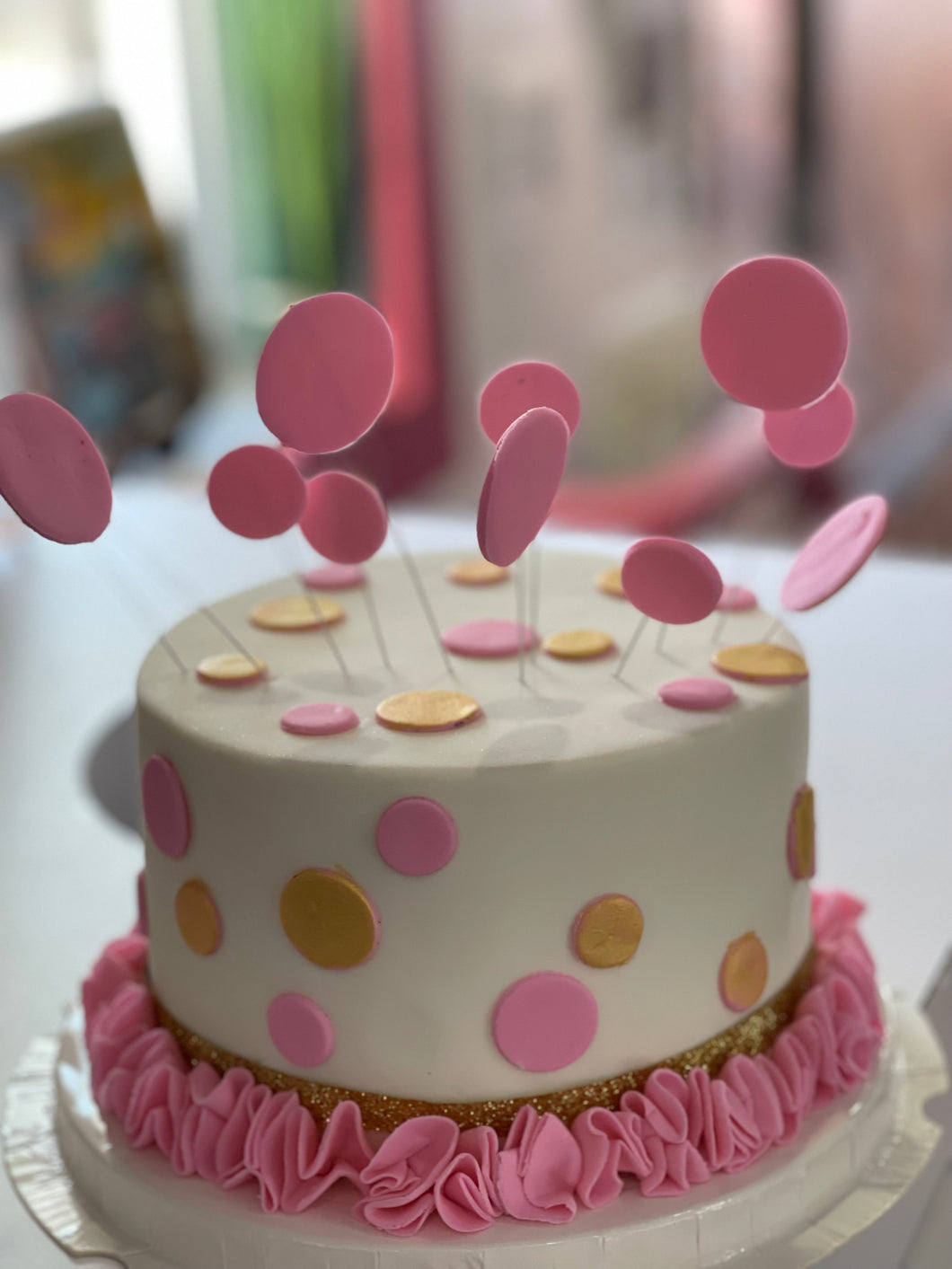 Sweet Pink Birthday Cake